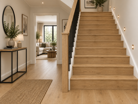 Elliot Natural Oak SPC Vinyl Stair Tread Set – 13 Steps