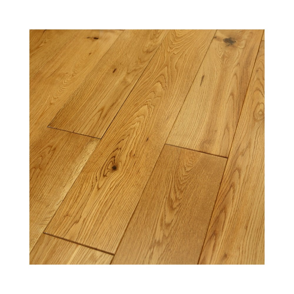 Smooth Satin Lacquered Oak Solid Wood Flooring – 18mm Thick (125mm Wide)