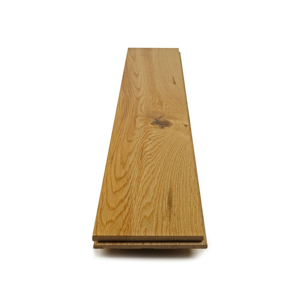 Smooth Satin Lacquered Oak Solid Wood Flooring – 18mm Thick (125mm Wide)