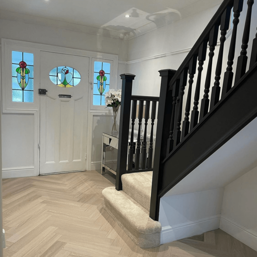 Anna Maria White Oak SPC Waterproof Vinyl Parquet Herringbone Flooring - 6mm Thick