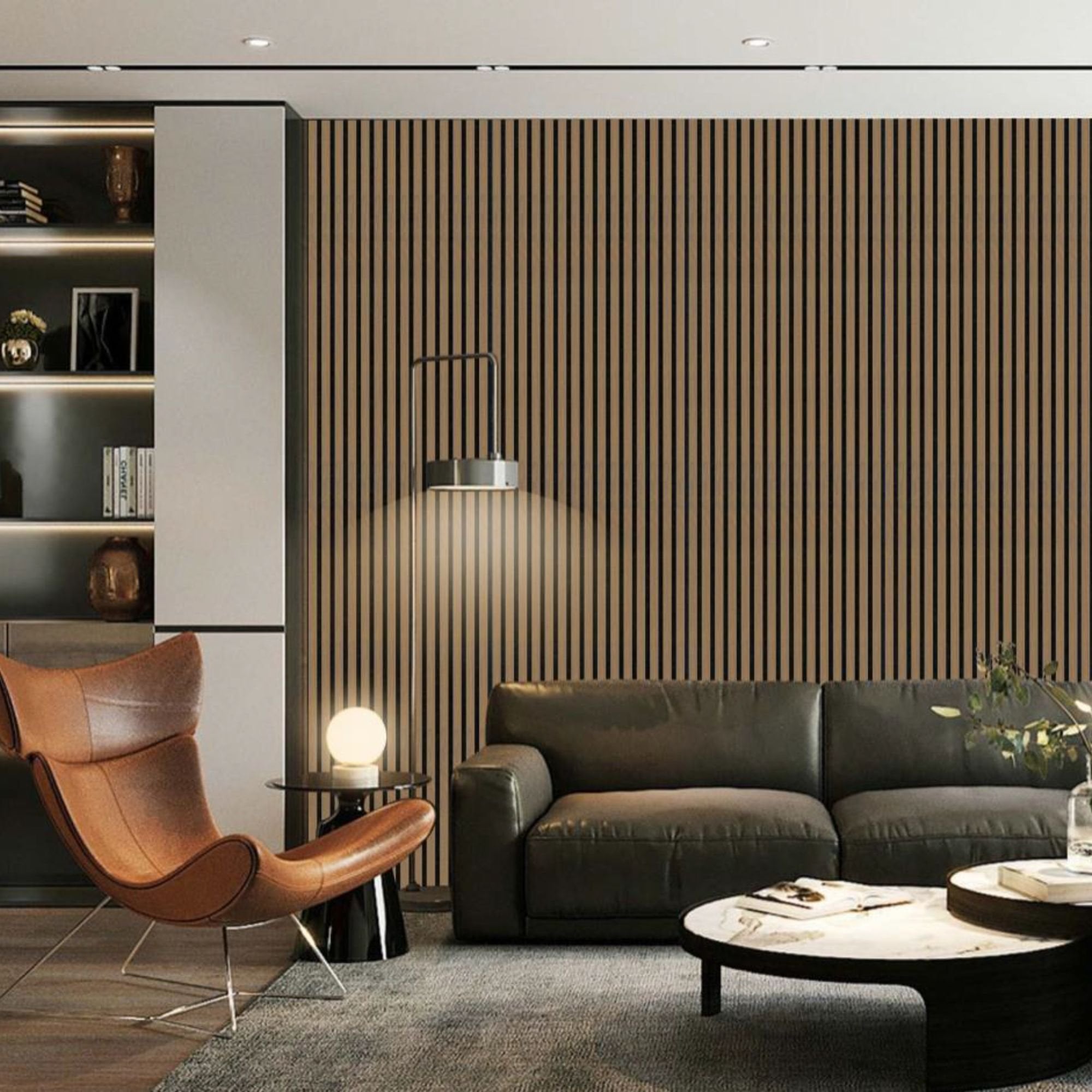 Walnut Kefalonia Wooden Wall Panelling – 21mm Thick (600mm x 2400mm)