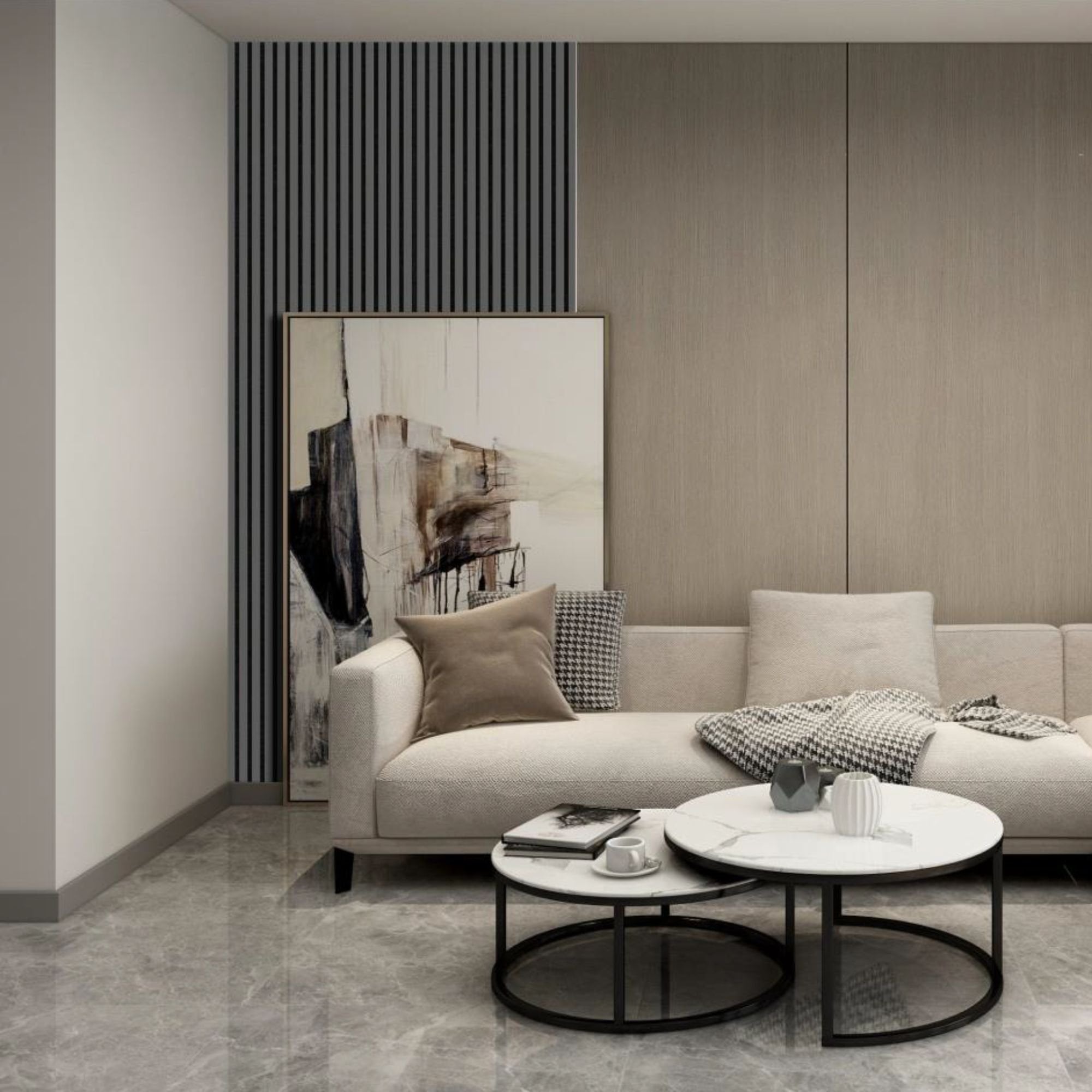 Sibiu Grey Wooden Wall Panelling – 21mm Thick (600mm x 2400mm)