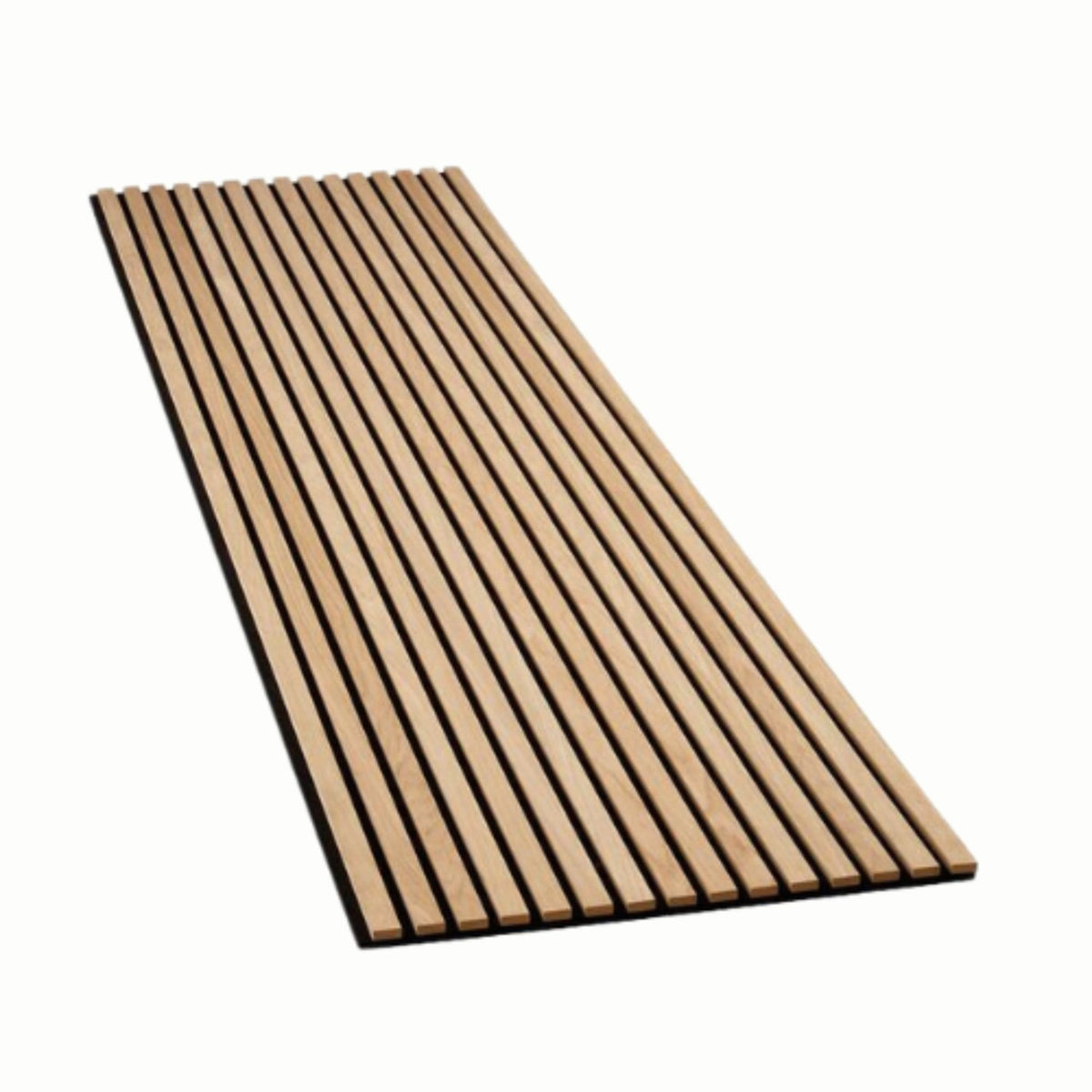Ljubljana Oak Wooden Wall Panelling with Black Felt – 21mm Thick (600mm x 2400mm)