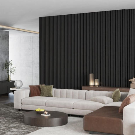 Midnight Black Matt Black Wooden Wall Panelling – 21mm Thick (600mm x 2400mm)