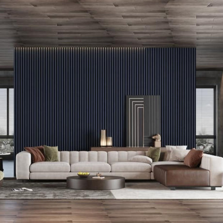 Winter Blue Wooden Wall Panelling – 21mm Thick (600mm x 2400mm)