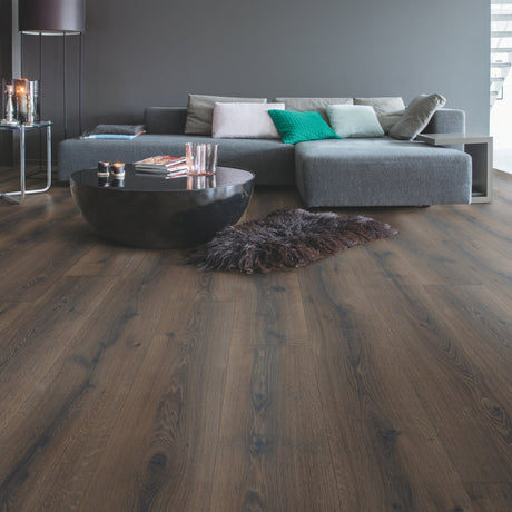 Desert Oak Brushed Dark Brown Laminate Flooring – MJ3553 – 240mm Wide – 9.5mm Thick