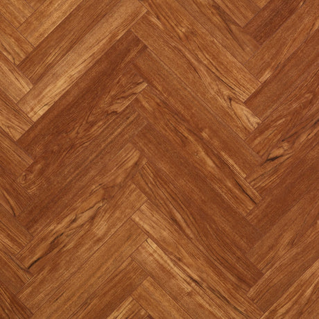 Teak Brown Laminate Herringbone Parquet Flooring – 84mm Wide – 8mm Thick