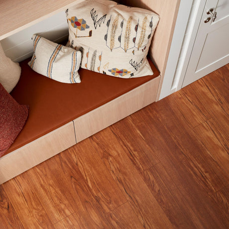 Teak Brown Laminate Flooring – 190mm Wide – 8mm Thick