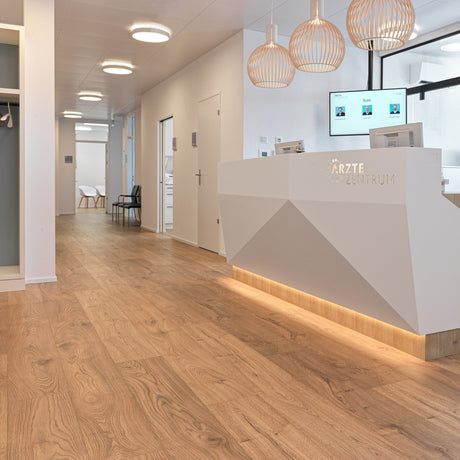 Beach Oak Laminate Flooring – 244mm Wide – 14mm Thick