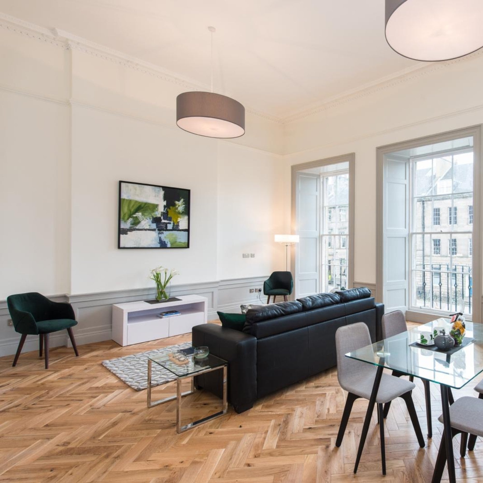Brushed Oak Herringbone Parquet Engineered Wood Flooring – Brushed & Lacquered – 90mm Wide