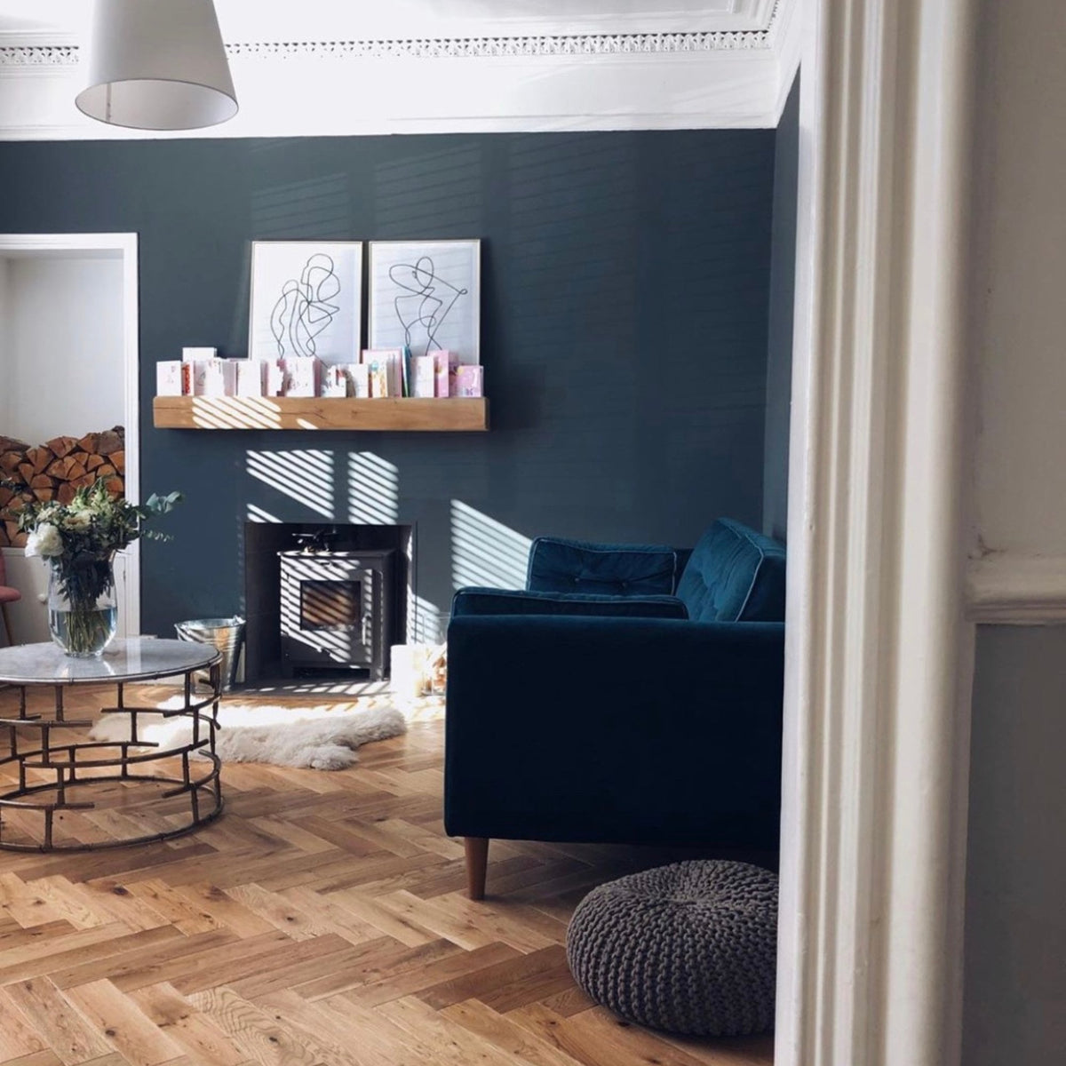 Brushed Oak Herringbone Parquet Engineered Wood Flooring – Brushed & Lacquered – 90mm Wide