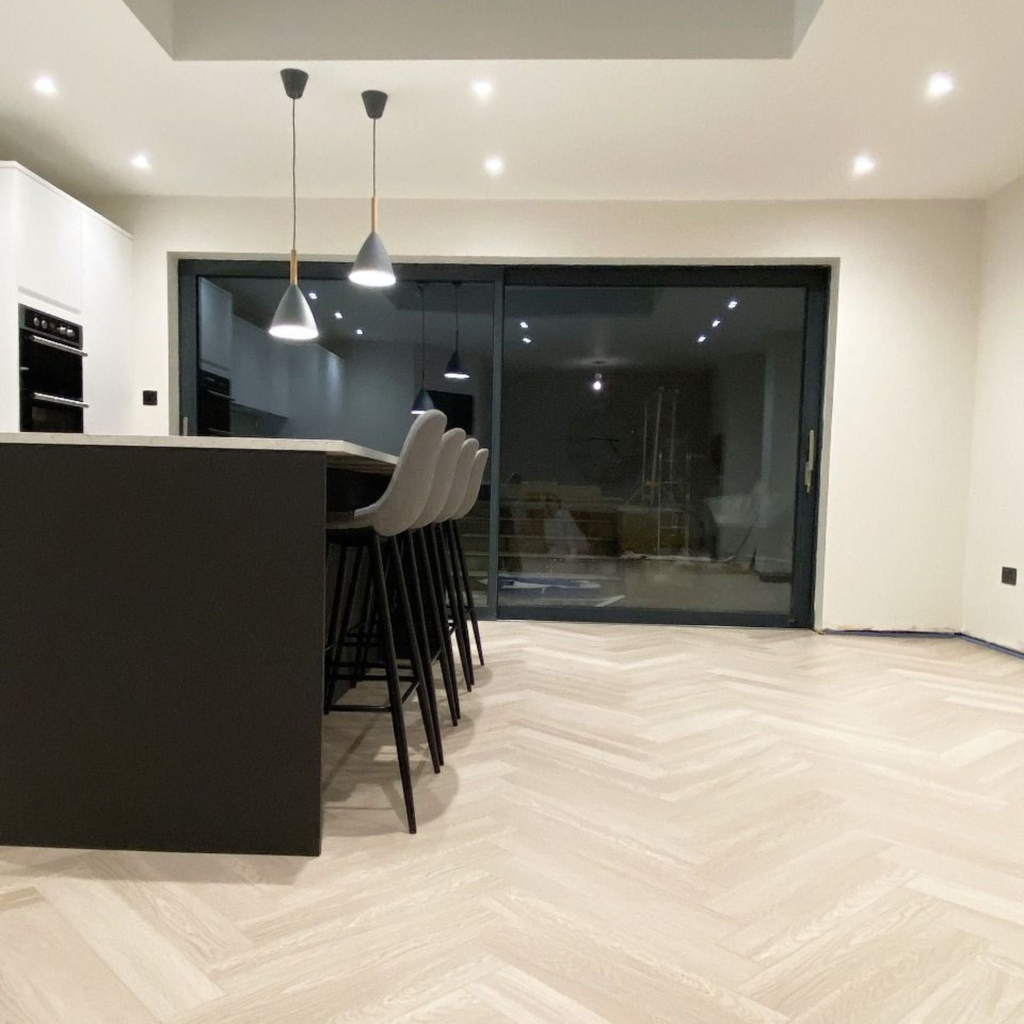 Anna Maria White Oak SPC Waterproof Vinyl Parquet Herringbone Flooring - 6mm Thick