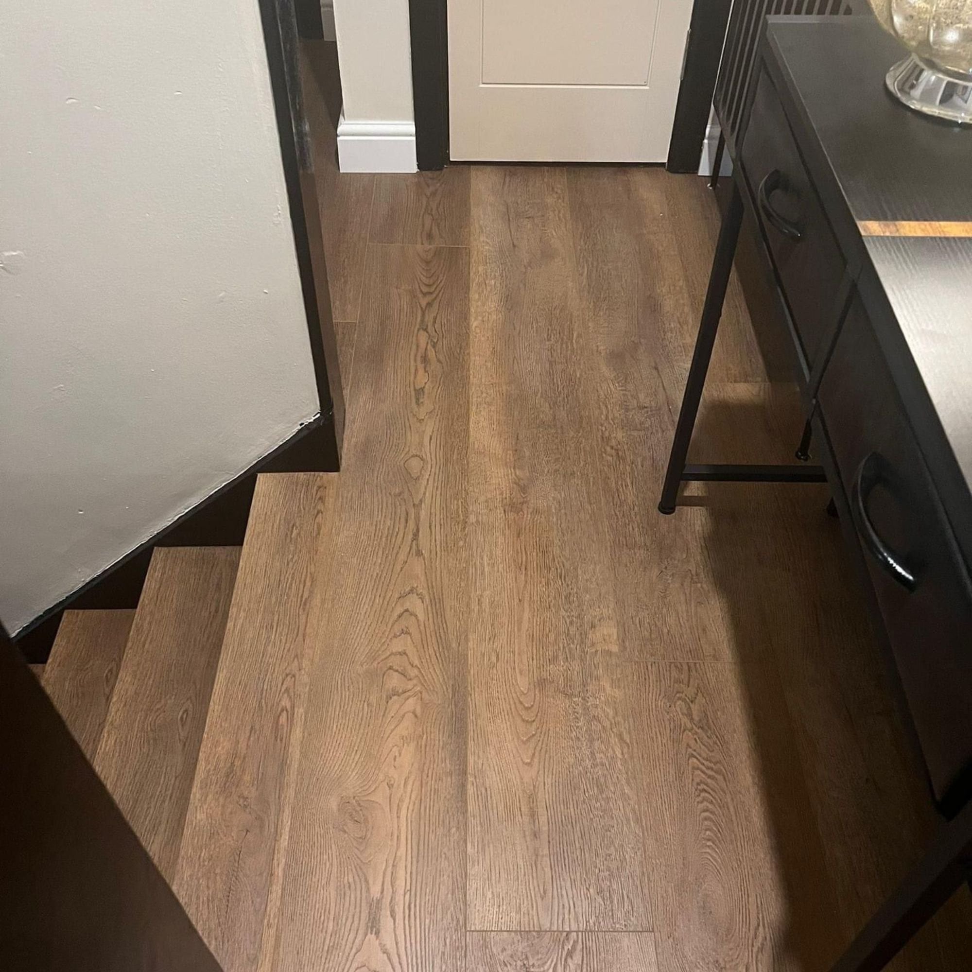 Hamilton Smoked Oak SPC Vinyl Stair Tread Set – 13 Steps