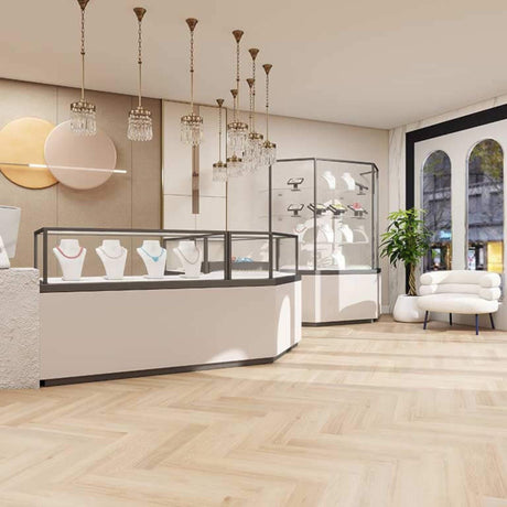 Long Beach Island SPC Waterproof Vinyl Parquet Herringbone Flooring – 6mm Thick - New Batch