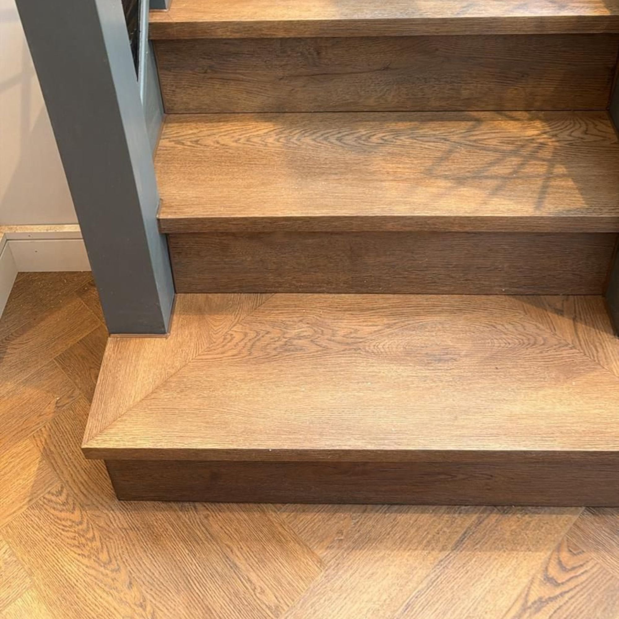 Hamilton Smoked Oak SPC Vinyl Stair Tread Set – 13 Steps