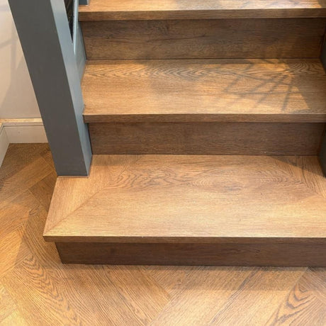 Hamilton Smoked Oak SPC Vinyl Stair Tread Set – 13 Steps