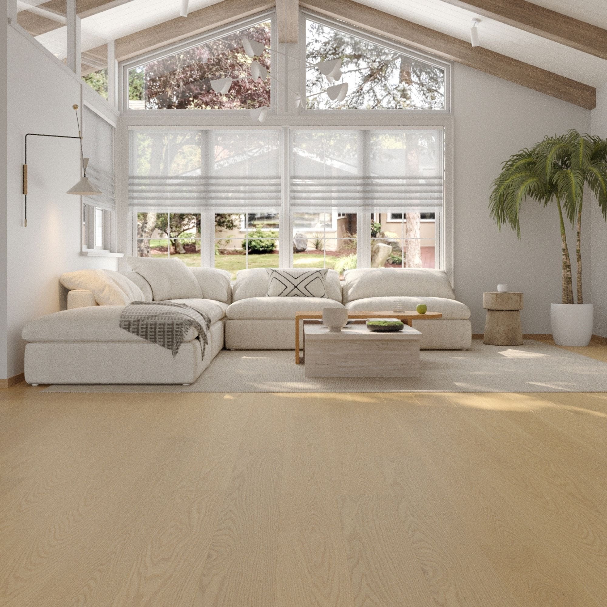 Tulip Blossom Oak Engineered Wood Flooring - Brushed & Lacquered - 190mm Wide - AB Grade