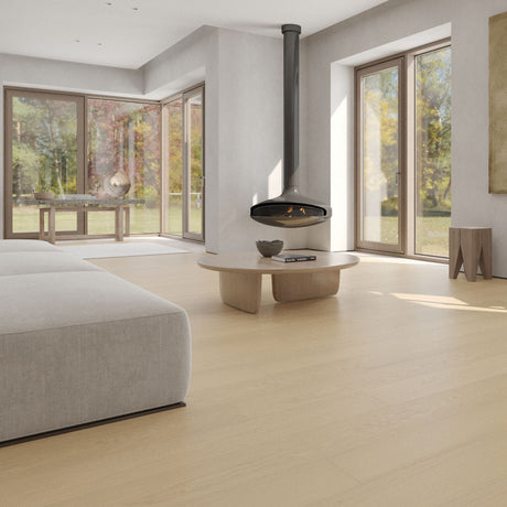 Gloomy Barley Oak Engineered Wood Flooring - Brushed & Lacquered - 190mm Wide - AB Grade