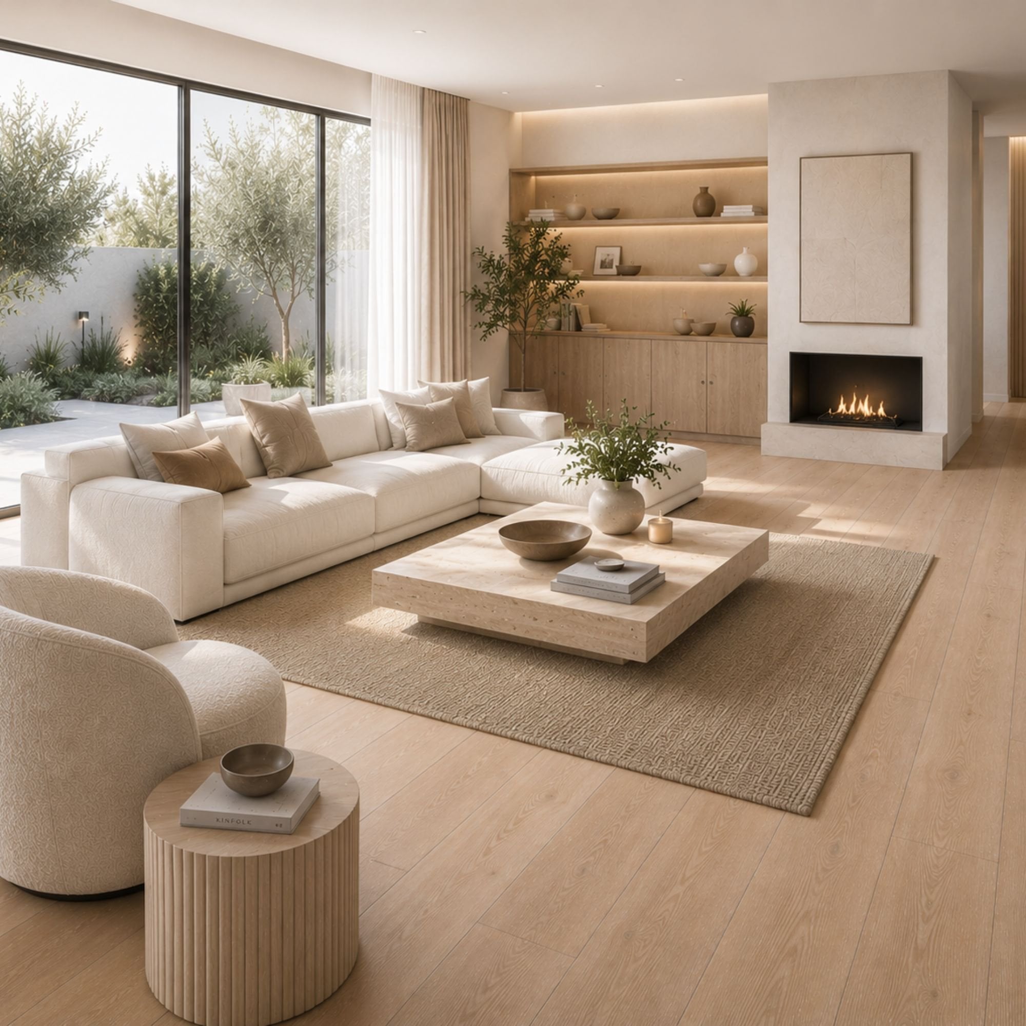 Winter Snowdrop Oak Engineered Wood Flooring - Brushed & Lacquered - 240mm Wide - AB Grade