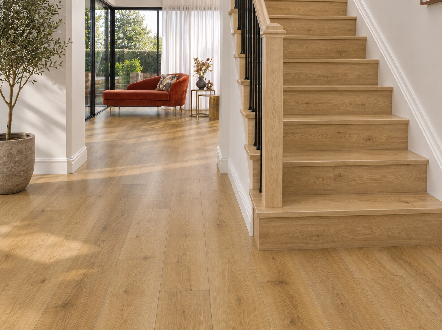 Harbour Landings Oak SPC Vinyl Stair Tread – Single Step