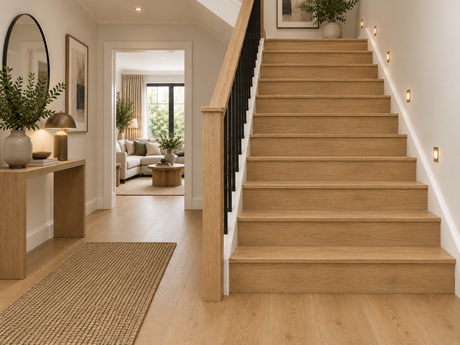 Fraser Natural Oak SPC Vinyl Stair Tread – Single Step
