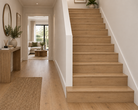 Harbour Landings Oak SPC Vinyl Stair Tread – Single Step