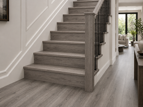 Musgrave Grey Oak SPC Vinyl Stair Tread – Single Step