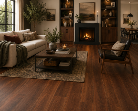 Merbau Brown Laminate Flooring – 190mm Wide – 8mm Thick