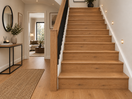 Bronx Natural Oak Laminate Stair & Riser Set – 13 Steps