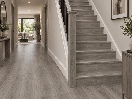Musgrave Grey Oak SPC Vinyl Stair Tread – Single Step