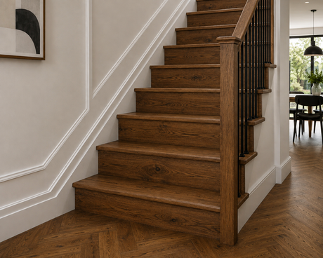 Holborn Smoked Oak Laminate Stair & Riser Set – Single Step
