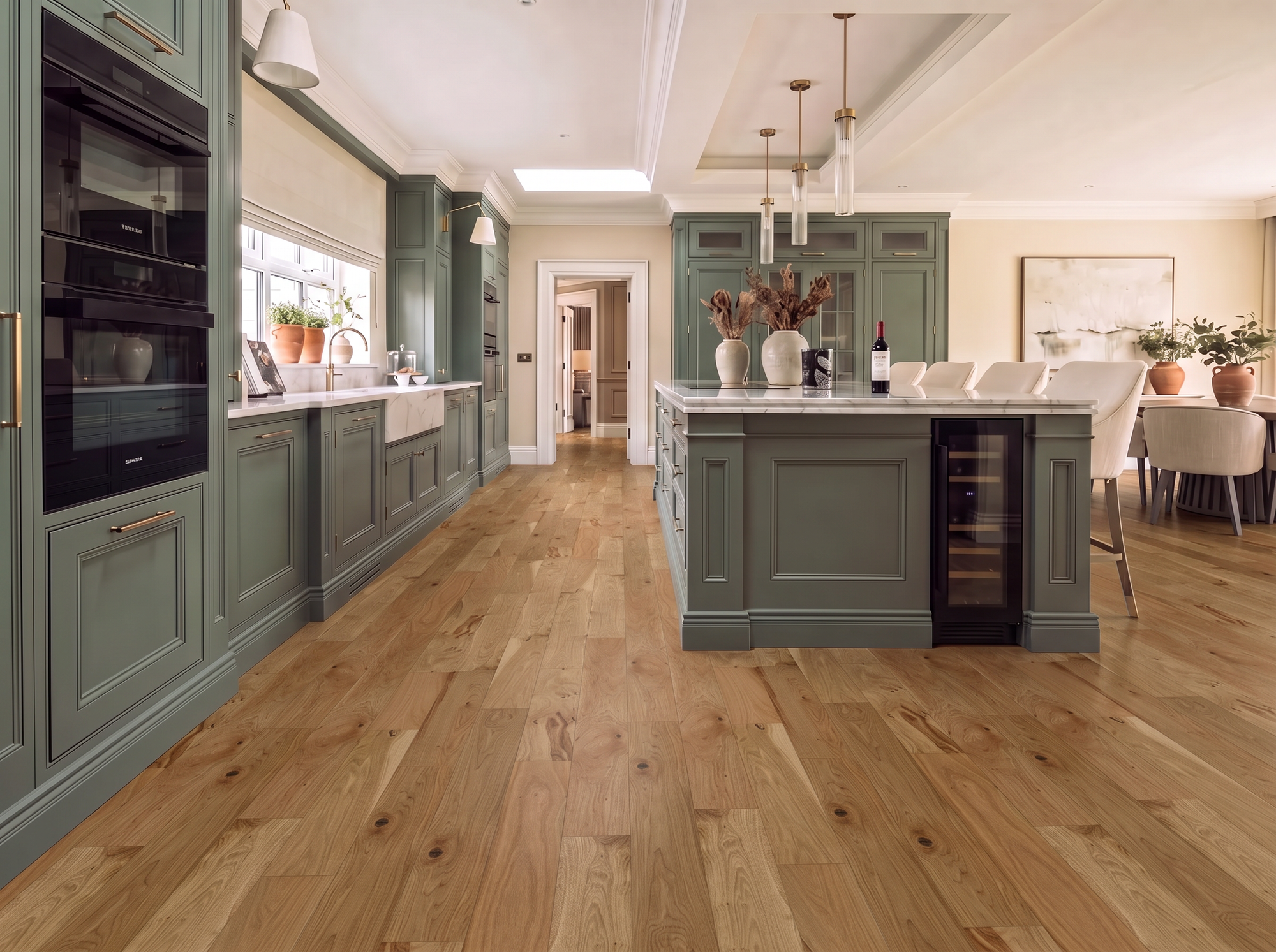 Alaska Brushed Engineered Click Wood Flooring - Brushed & Lacquered - 150mm Wide