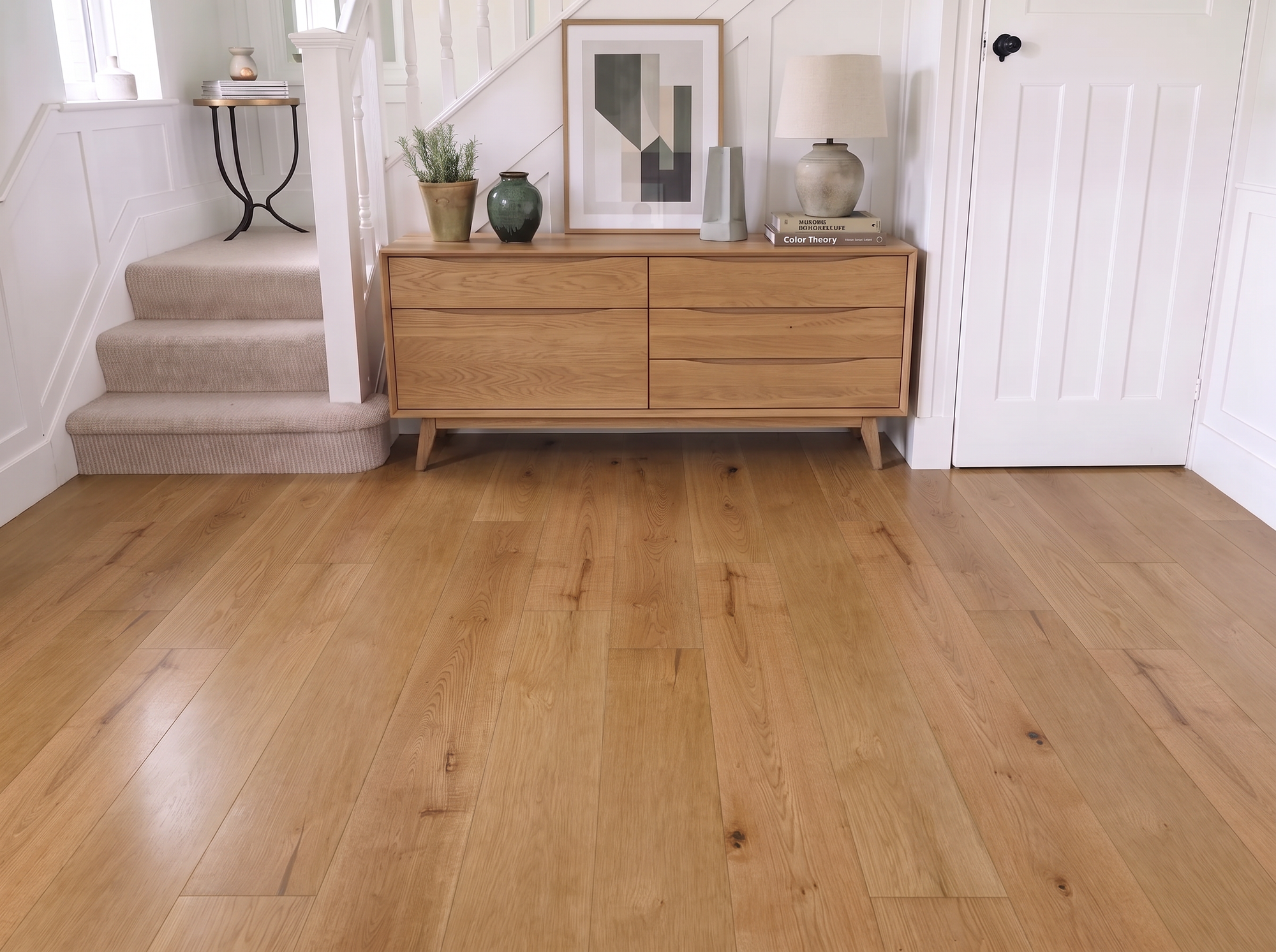 Brushed Oak Engineered Wood Flooring – Brushed & Lacquered – 180mm Wide