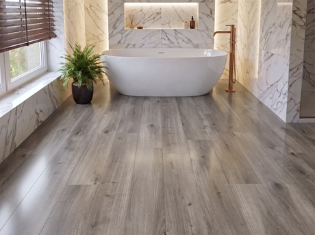 Allegro Light Grey Laminate Flooring – K1804 – 214mm Wide – 8mm Thick