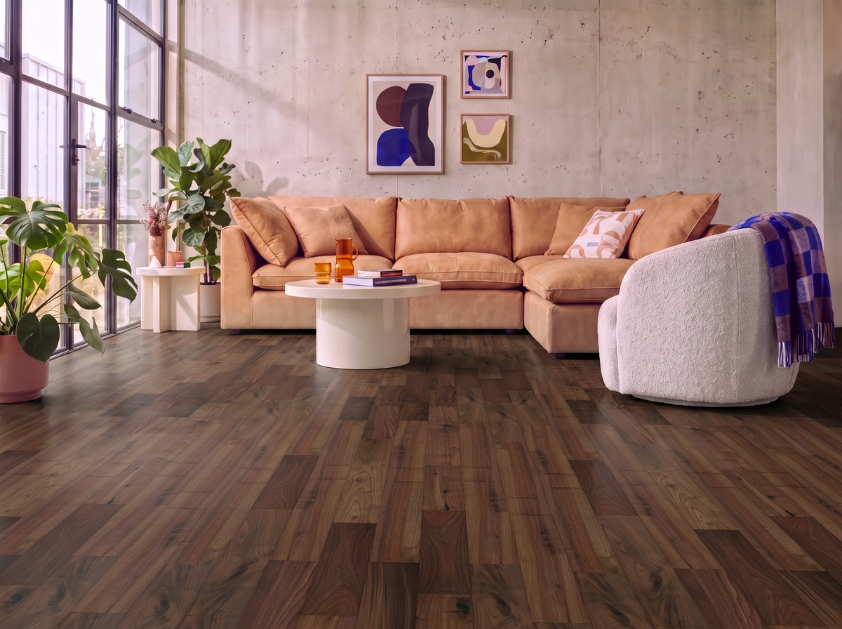 American Walnut Engineered Wood Flooring – Smooth Lacquered – 125mm Wide