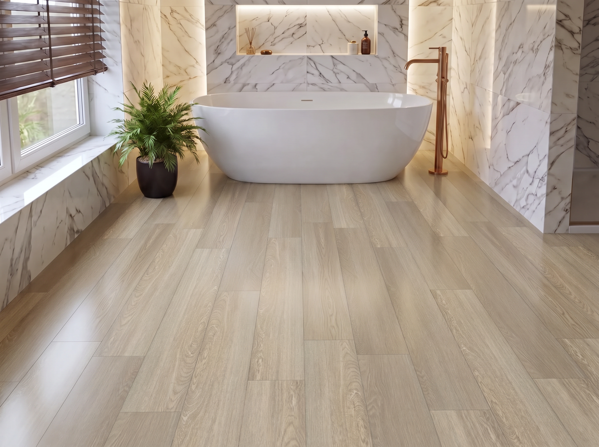 Anna Maria White Oak SPC Waterproof Vinyl Flooring – 180mm Wide – 6mm Thick
