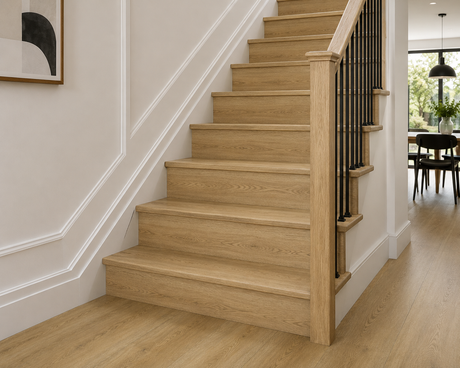 Fraser Natural Oak SPC Vinyl Stair Tread Set – 13 Steps