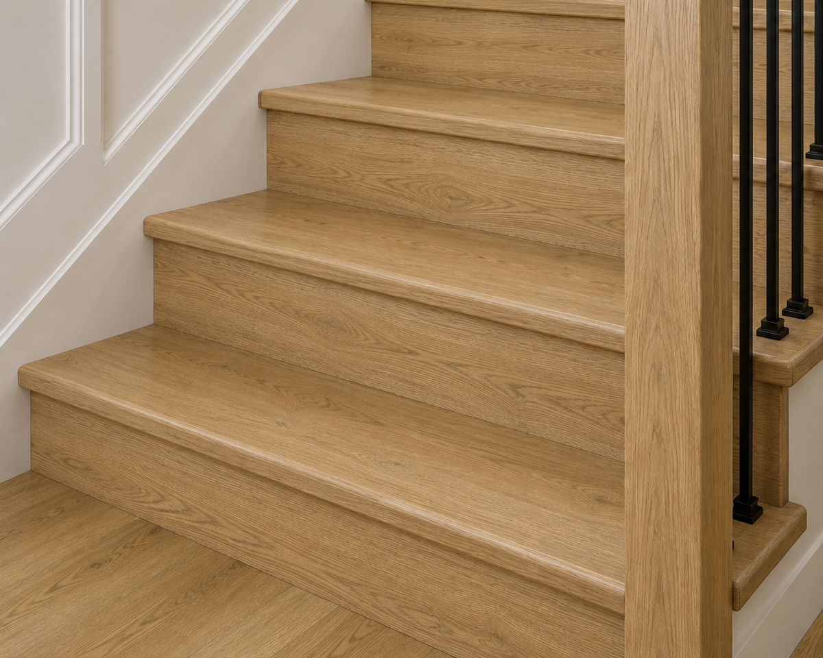 Fraser Natural Oak SPC Vinyl Stair Tread Set – 13 Steps