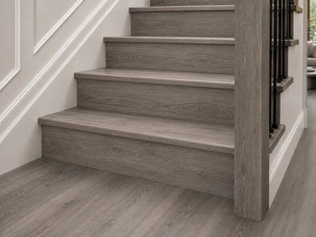 Musgrave Grey Oak SPC Vinyl Stair Tread – Single Step