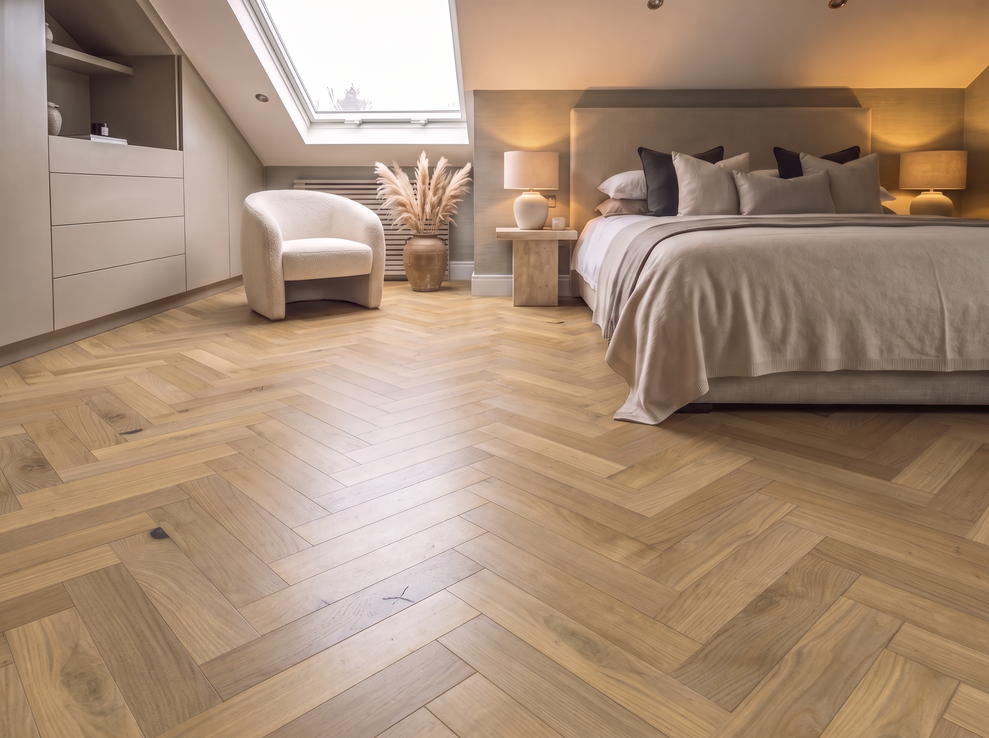 Chelsea Laminate Herringbone Parquet Flooring – 12mm Thick – AC4 Rated
