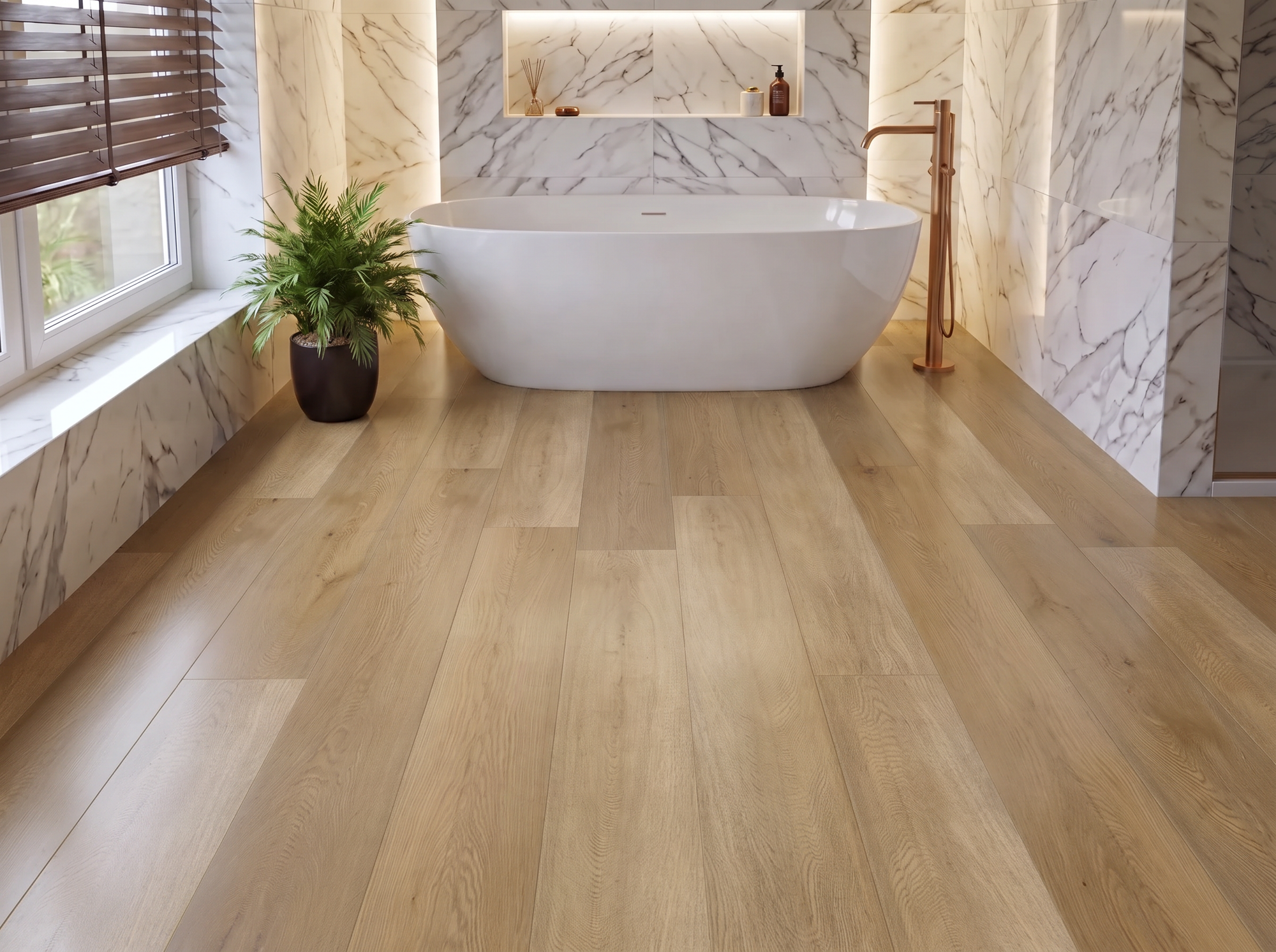 Elliot Natural Oak SPC Waterproof Vinyl Flooring – 6mm Thick