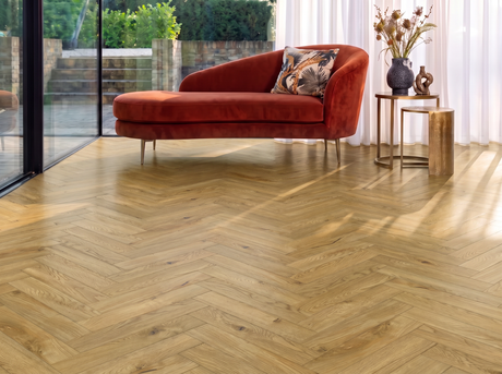 Finsbury Park Laminate Herringbone Parquet Flooring – 12mm Thick – AC4 Rated
