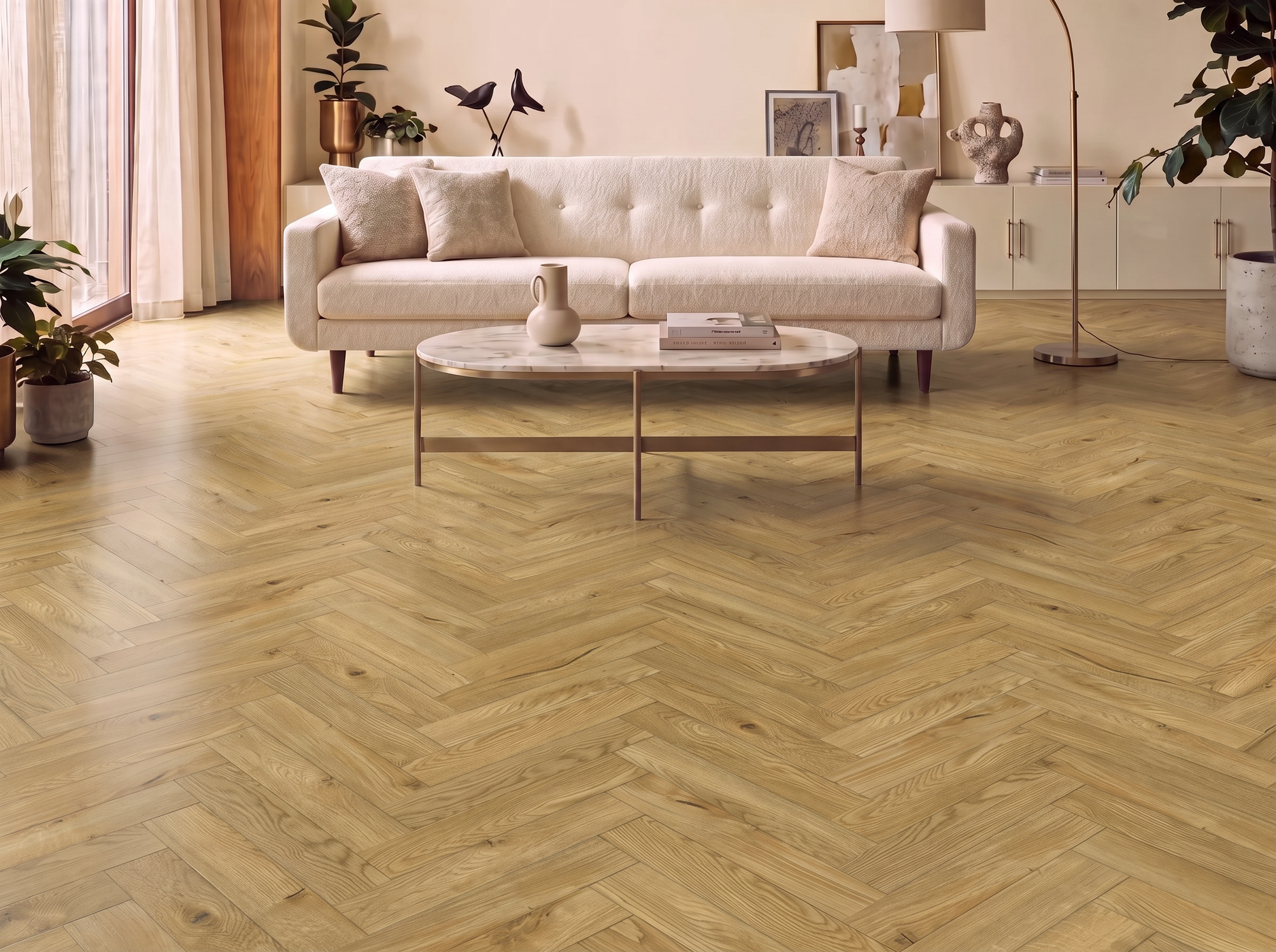 Finsbury Park Laminate Herringbone Parquet Flooring – 12mm Thick – AC4 Rated