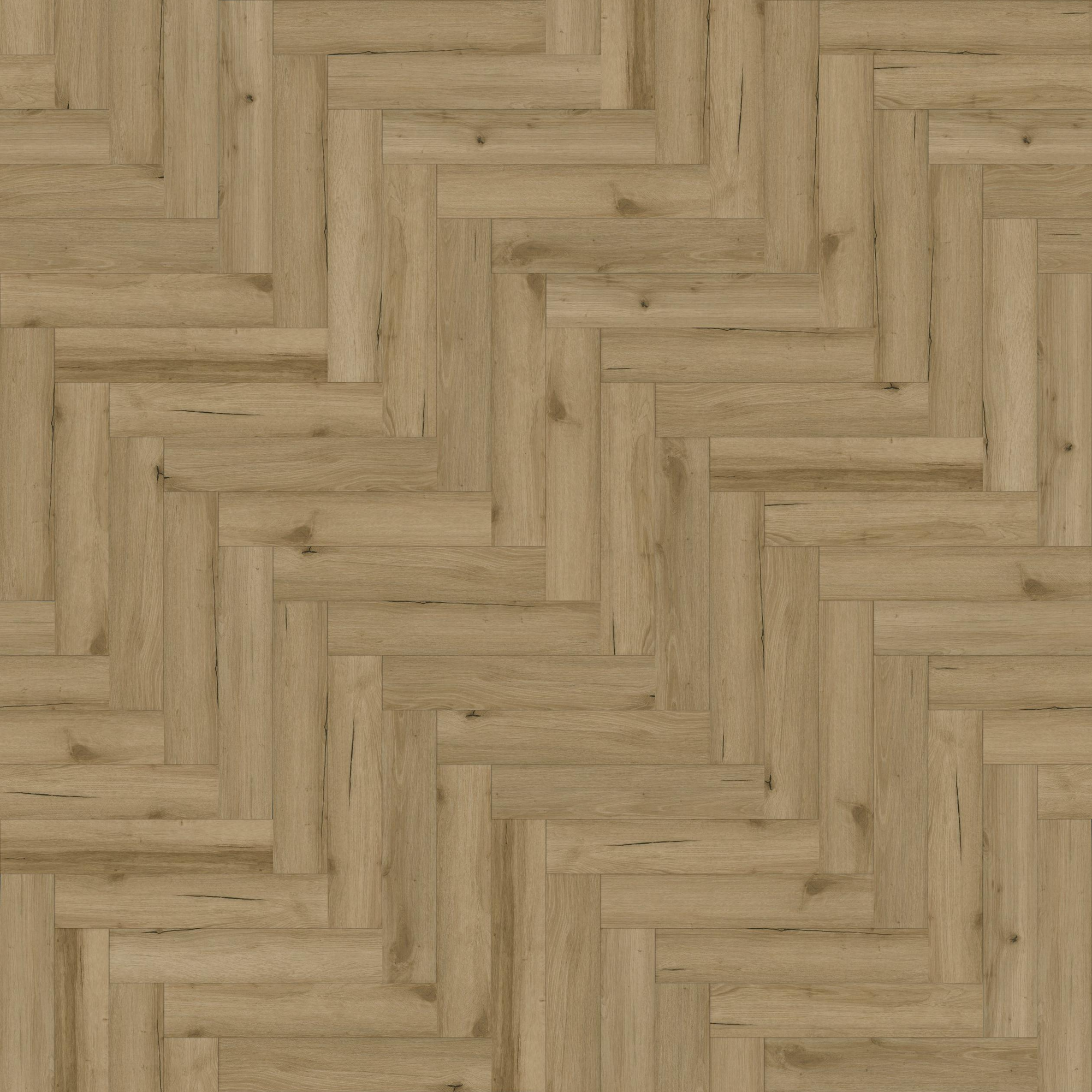 Forth Herringbone Parquet SPC Waterproof Vinyl Flooring - 126mm Wide - 8mm Thick