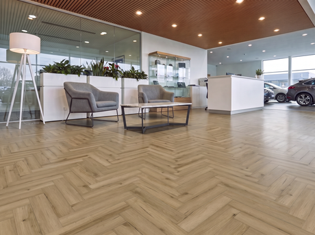 Forth Herringbone Parquet SPC Waterproof Vinyl Flooring - 126mm Wide - 8mm Thick