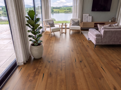 Geneva Oak Engineered Wood Flooring – Smoked Brushed & Lacquered – 190mm Wide