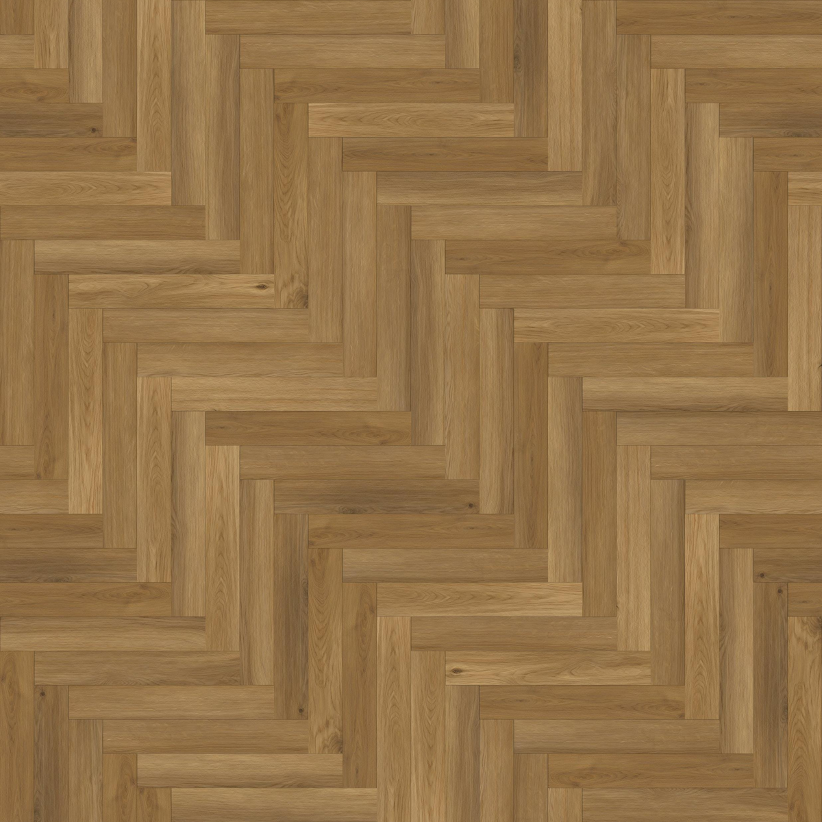 Harbour Landings Natural Oak SPC Waterproof Vinyl Parquet Herringbone Flooring - 6mm Thick