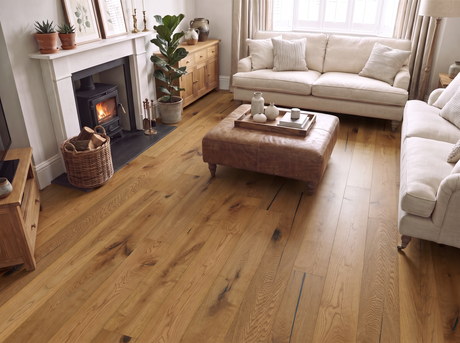 Lomond Oak Engineered Wood Flooring – Brushed & Lacquered – 190mm Wide