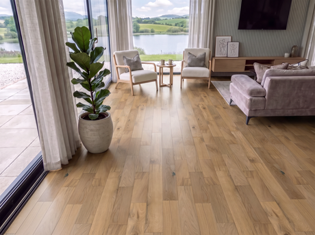 Lucerne Oak Engineered Wood Flooring – Brushed & White Lacquered – 125mm Wide