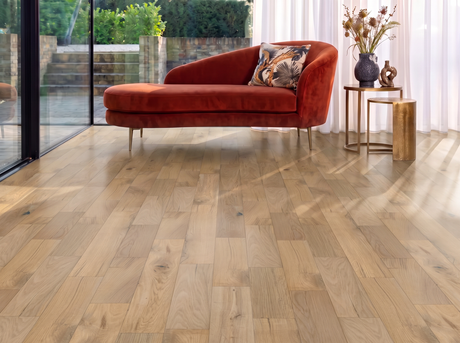 Lucerne Oak Engineered Wood Flooring – Brushed & White Lacquered – 125mm Wide